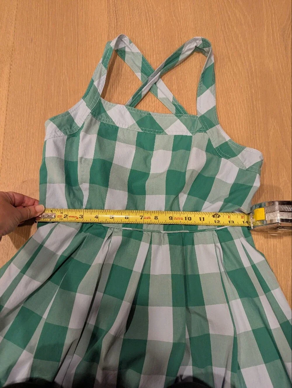 Green and Blue Gingham Sundress